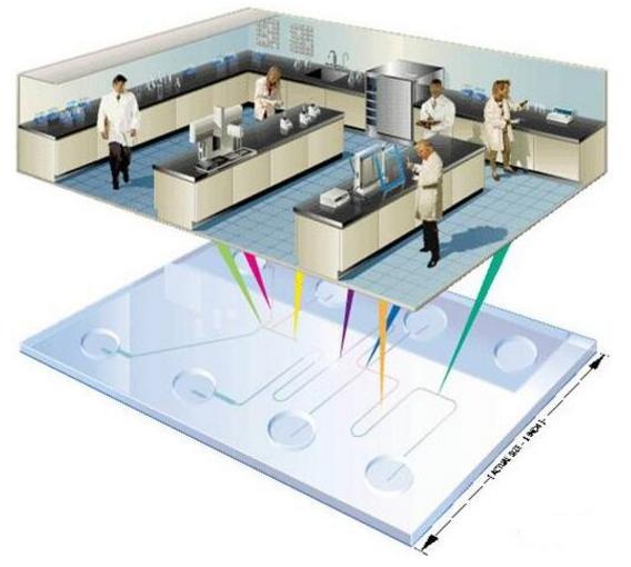 微流控芯片實驗室示意圖 微流控芯片實驗室示意圖