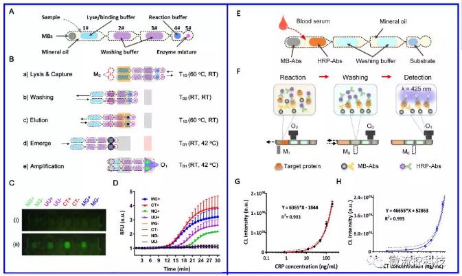 圖2 基于主動式液滴陣列技術(shù)的RNA和蛋白標(biāo)志物分析 圖2 基于主動式液滴陣列技術(shù)的RNA和蛋白標(biāo)志物分析
