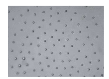 相隔30秒的圖像序列，證明從聚合物液滴中除去溶劑導(dǎo)致聚合物珠粒的形成