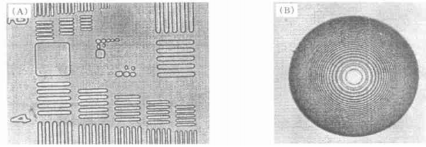 Fig.2Themicrographyofphotolithographypattern(A)Negativetoneimage(×600);(B)Positivetoneimage(×600)