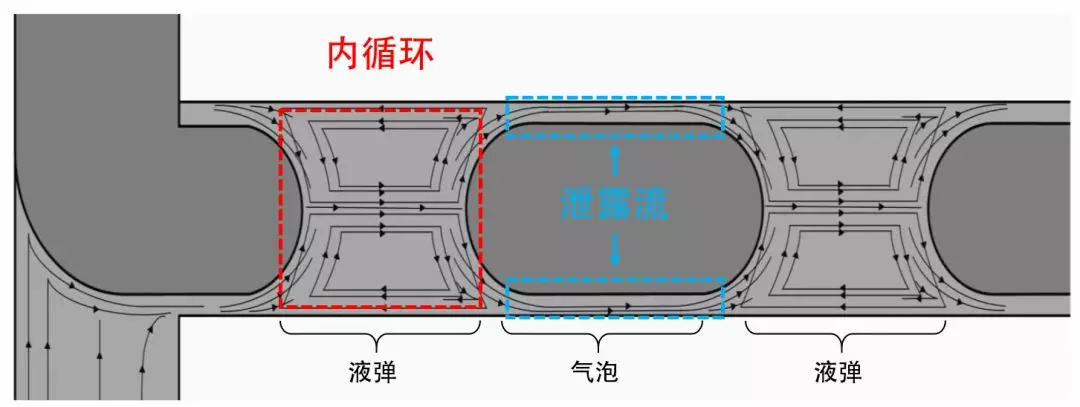 圖4 泄漏流和內(nèi)循環(huán)示意圖 圖4 泄漏流和內(nèi)循環(huán)示意圖